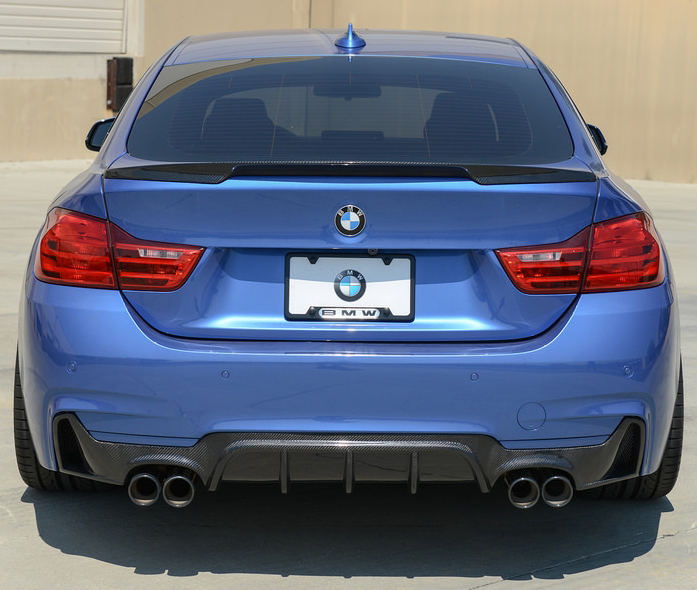 M Sport Performance Carbon Fiber Rear Quad Diffuser For 2013 BMW 4